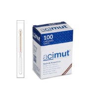 Azimut-Silikon-Akupunkturnadel mit Kupfergriff mit Kopf und ohne Führung (100 Stück)